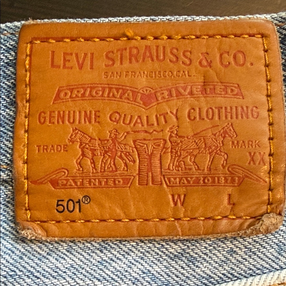 Levi's 501 Premium Patchwork Color Block High Ris… - image 6